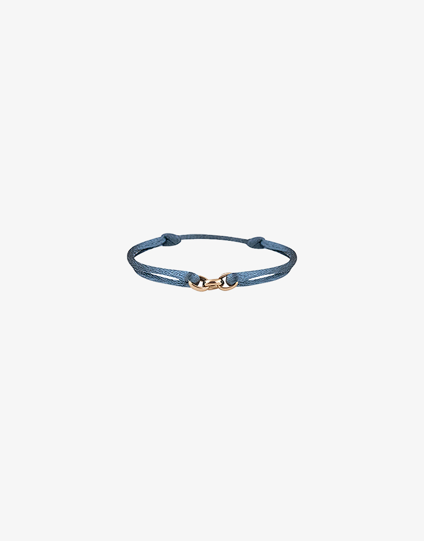 Kiss Schakel Bedel Armband Staalblauw K Goud Style Secrets