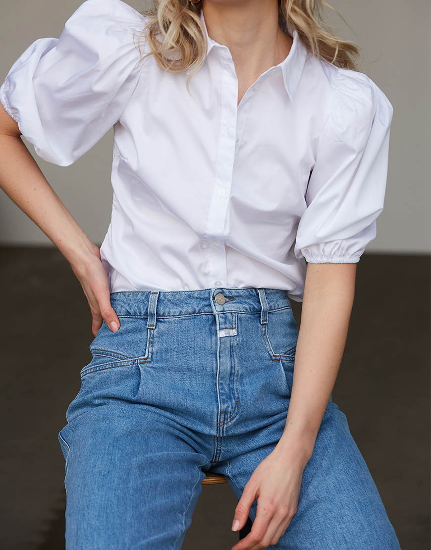 Notes Du Nord Kira Drop Shoulder Poplin Shirt - White