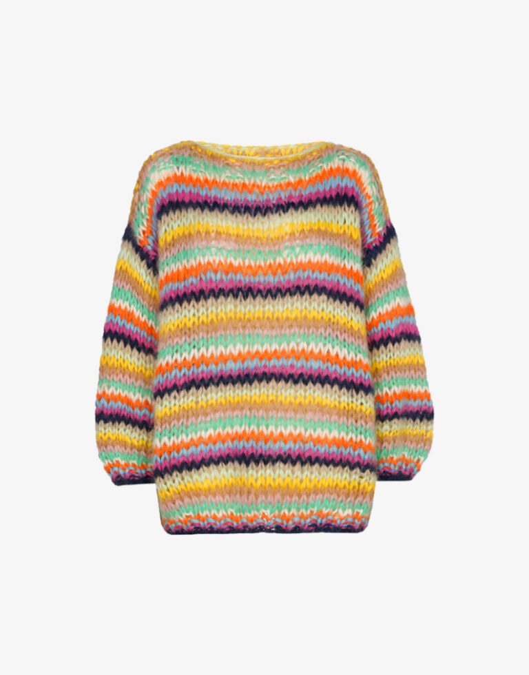 Les tricots d'o gebreide trui multicolor