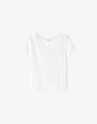 T-shirt American Vintage Homme Coton/viscose Bleu - Taille L, Coupe Classique, Occasion TBE