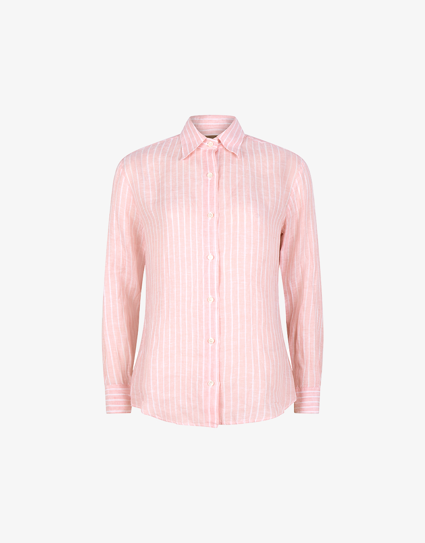 Schat Phalanx Pennenvriend Academia Silvia blouse roze gestreept | Style secrets