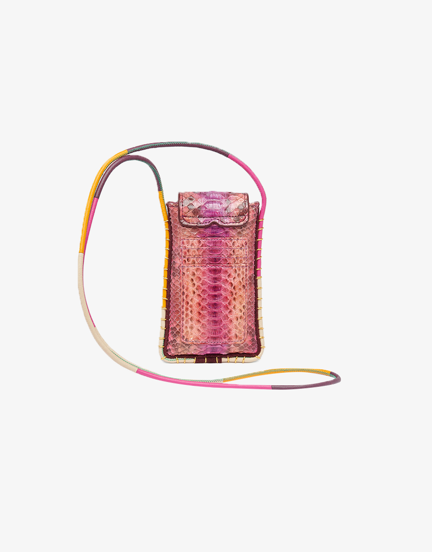 Claris Virot Double marcus emile python telefoonhoes rose bordeaux ...