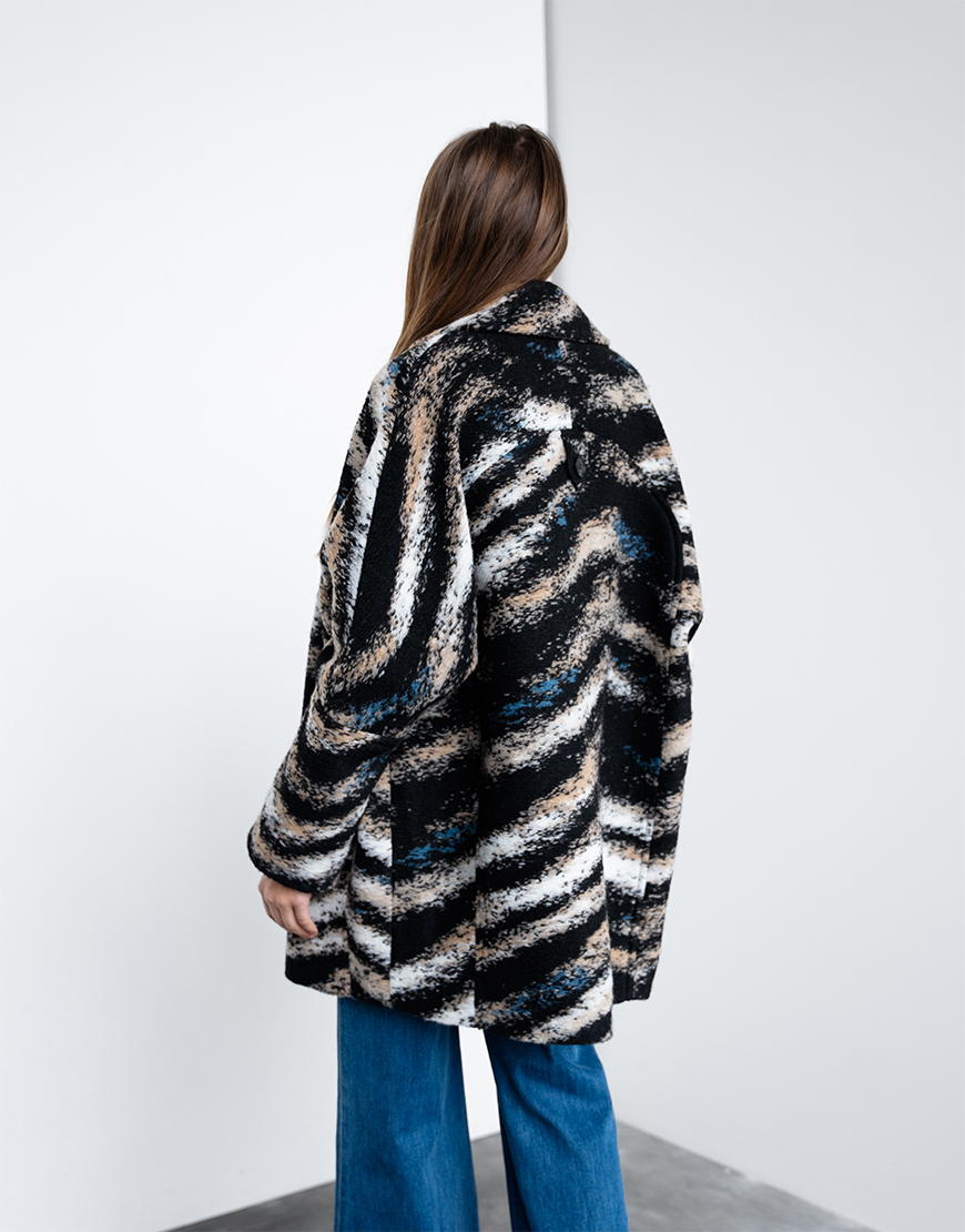 Lala Berlin Olly jas big zebra black | De nieuwste style secrets
