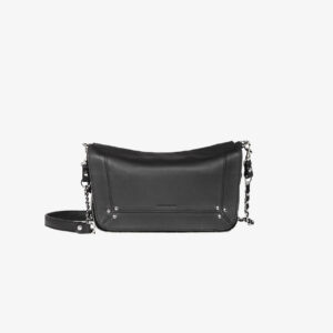 Jérôme Dreyfuss Bobi S tas lambskin noir silver