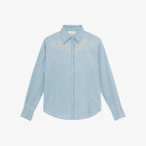 Maison Hotel Austin blouse mustang blue - S-36