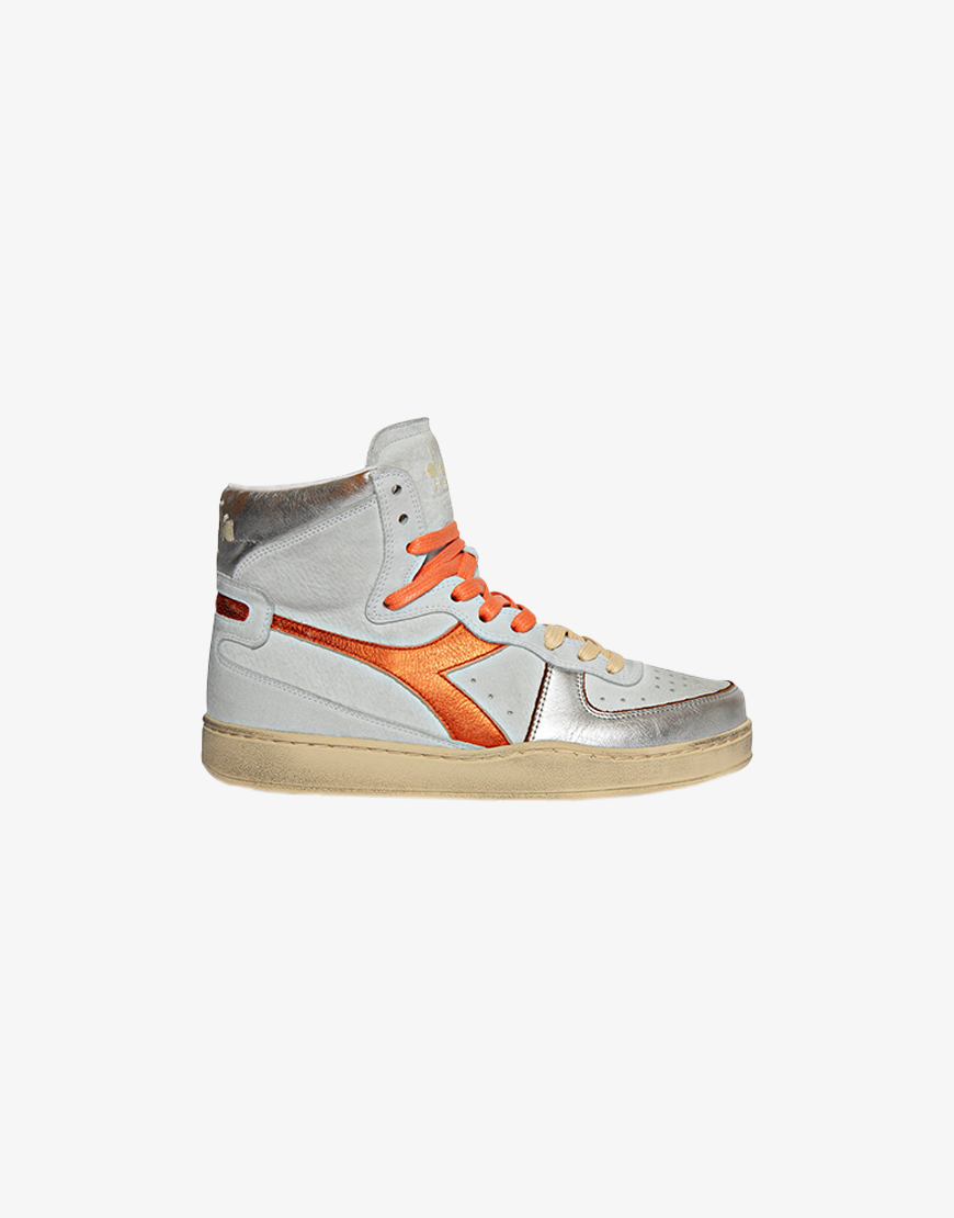 Diadora Mi Basket Used - Sneakers Unisex Uomo E Donna, Taglia EU 44.5, Chiusura Con Lacci