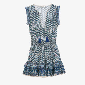 M.A.B.E Viti print dress blue - M-38