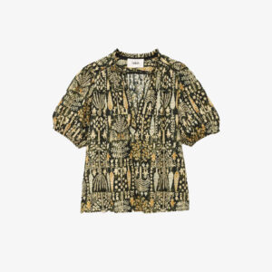 Ba&sh Pueblo kaki blouse print - S-36