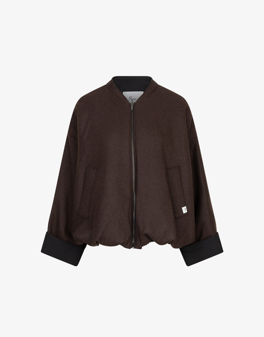 8pm Elizabeth bomber jack chocolate dark | Style secrets