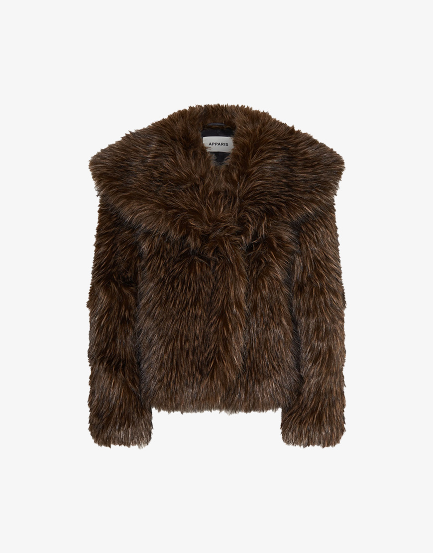 Apparis Yara fox jas Dark Brown | Nieuwste style secrets