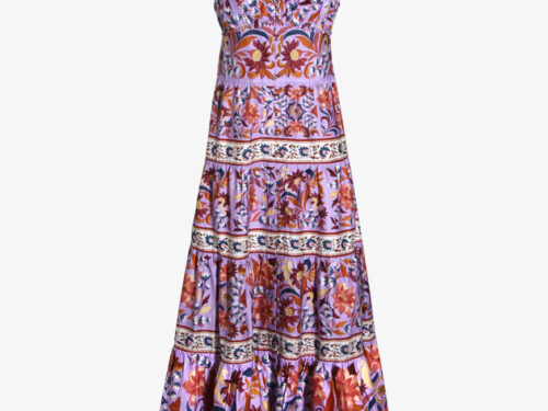 Farm Rio Flower Tiles maxi dress lilac - S-36