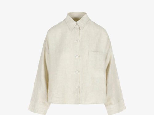 RAE Nikki cropped blouse linnen natural - XS-34