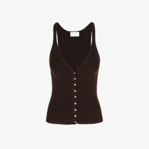 RAE Ursula button tanktop brown - L-40