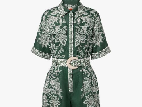 Farm Rio Miranda dark green jumpsuit - M-38
