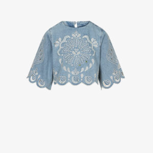 Farm Rio Richelieux denim blouse - M-38