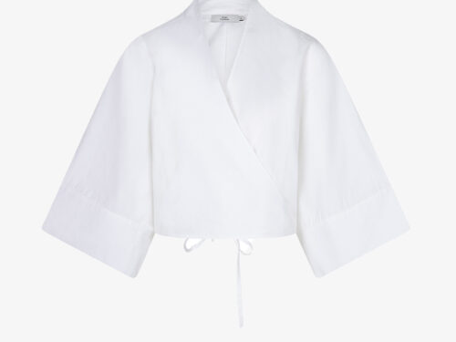 Ruby Tuesday ielies kimono wrap blouse bright white - M-38