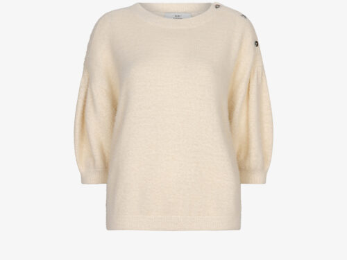 Ruby Tuesday Vari fluffy knitted top ivory - S-36