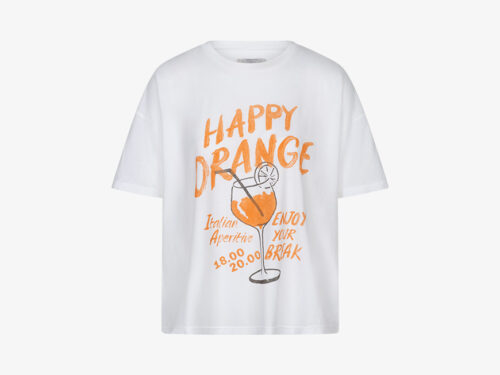 Bowery nyc shirt happy orange white - XS-34