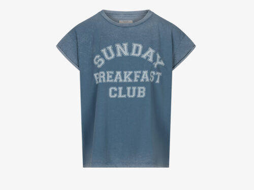 Bowery nyc shirt sunday breakfast vintage blue - M-38