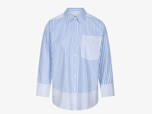 Liv the label jade blue striped blouse - XS-34
